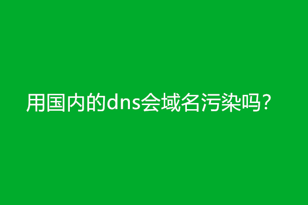 用国内的dns会域名污染吗？